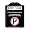 Signmission Fire Lane No Parking or Standing Anytime Heavy-Gauge Aluminum Sign, 24" x 18", BW-1824-24006 A-DES-BW-1824-24006 - alternate 1